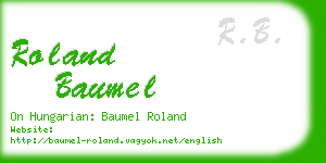 roland baumel business card